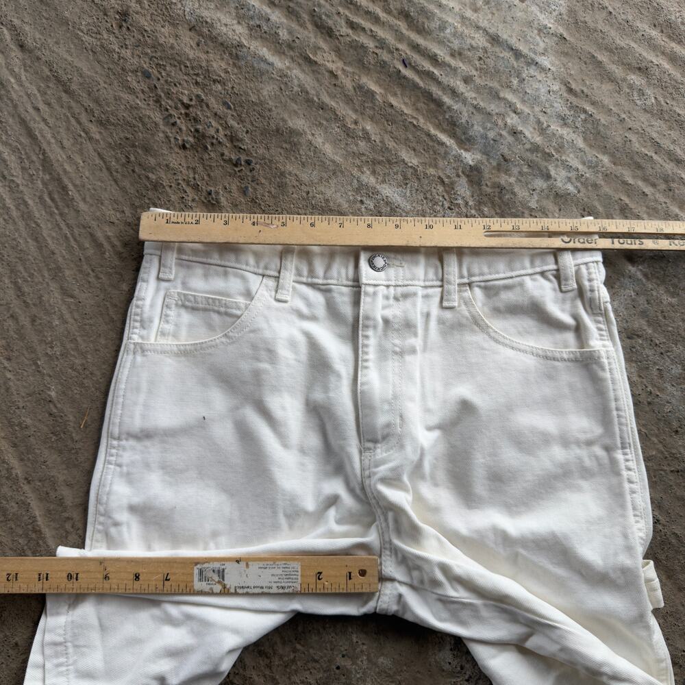DICKIES CARPENTER SHORTS WHITE PAINTER STYLE BAGGY MENS 30 SUMMER LOOSE - Picture 6 of 7